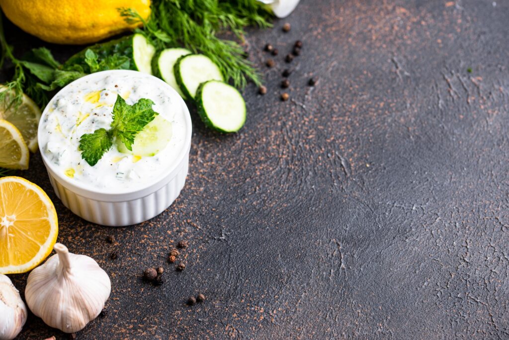 Traditional Greek sauce or appetizer tzatziki